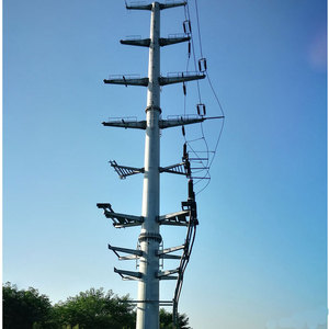 スリップジョイントまたはフランジ接続 110KV 220KV 熱間浸漬亜鉛メッキ電柱 電力線用電柱 - Product Image 3