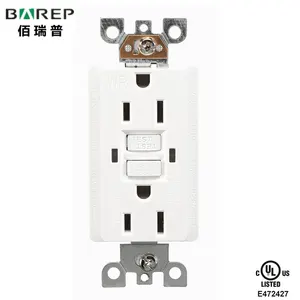 Tamper Outlet BAREP Factory 125V 15 Amp Duplex American Self Test Tamper Weather Resistant GFCI Receptacle Outlet