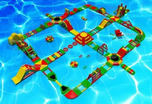 Crazy amusing inflatable water park, amusement park Equipment sea with SGS - Product Image 5