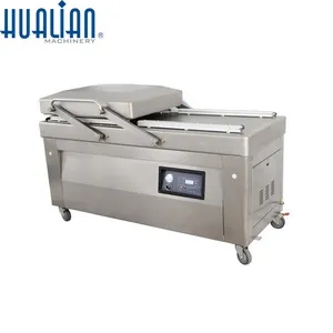 HVC-720S/2b hualian grande máquina de embalagem a vácuo dupla de frutas e vegetais alimentos