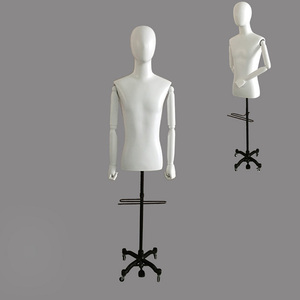 Maniquí de Medio Cuerpo Masculino de Alta Calidad, Estilo Europeo, en Fibra de Vidrio Reforzada con Plástico (FRP), para Exhibición de Ropa, con Base Personalizable - Product Image 4