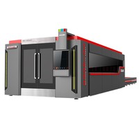 SUDA - Industrial Metal Enclosed Fiber Laser Cutting Machine with Auto Exchange Table and Enclosed Cover