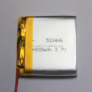 3.7V 800mAh li-ion battery lithium ion polymer rechargeable 533446 3.7v 820mah lipo battery