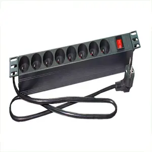 8way french type PDU with switch