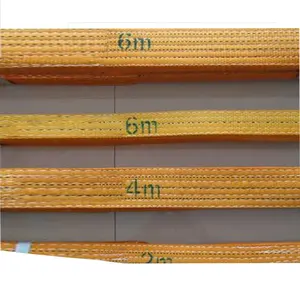 10 Ton Flat Polyester Webbing Sling Lifting Sling Round And Flat Webbing Sling Crane Lifting Belt