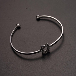 Loftily-pulsera de acero inoxidable pulido con diseño de Estrella de <span class=keywords><strong>David</strong></span>, brazalete de oro rosa de 18K para mujer - Product Image 5