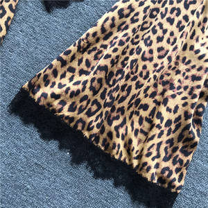 Sexy Completo da Notte in Quattro Pezzi con Stampa Leopardata, Design Coreano, <span class=keywords><strong>Pigiama</strong></span> Seducente - Product Image 4