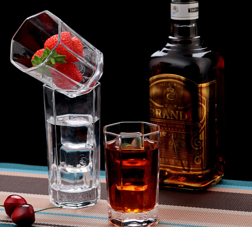 octagon shaped glass tea &juice cup