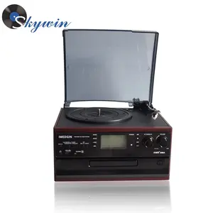 Stereo Hi-Fi Hệ Thống Twin Cassette Vinyl/CD/MP3 USB SD Turntable ghi lại máy nghe nhạc