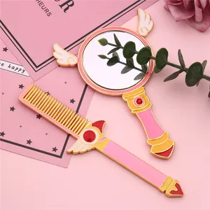 beauty bird Magic wand Angel wings comb women birthday gift jewelry sailor moon Cardcaptor Sakura comb mirror