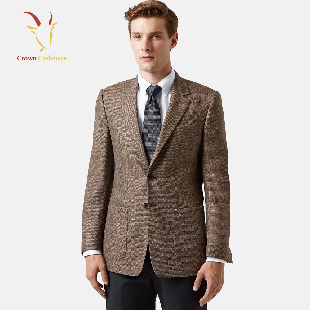 OEM सेवा फैशन पुरुषों व्यापार कश्मीरी ऊन मिश्रित सूट