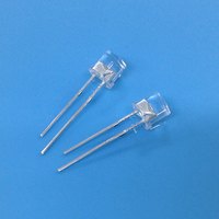 Diodo LED IR de 850nm con Cabeza Plana de 5mm, Transparente, Pin Largo, Emisor Infrarrojo DIP 160 °   LED Gran Angular para Sensor y Control Remoto
