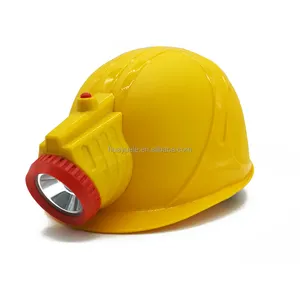 Mejor Vendedor 2.5AH más 3500lux recargable minería lámpara de casco Sombrero duro Luz