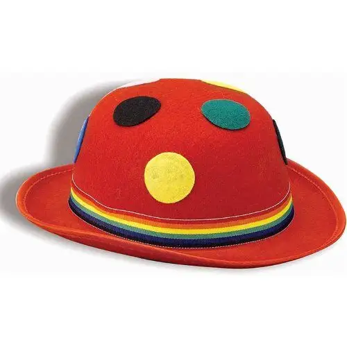 Забавные шляпы для вечеринок, костюм клоуна, аксессуары для клоуна, шляпа-котелок клоуна
