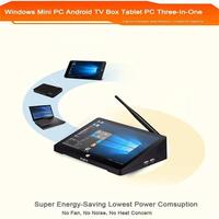Shenzhen OMI PIPO X10 Pro TV caja Dual sistemas Quad Core Z8350 Mini pc 4G 32G todos en una