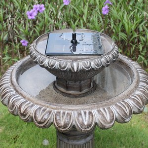 Fontaines solaires modernes pour bains d'oiseaux, bains d'oiseaux solaires pour jardin et extérieur - Product Image 3