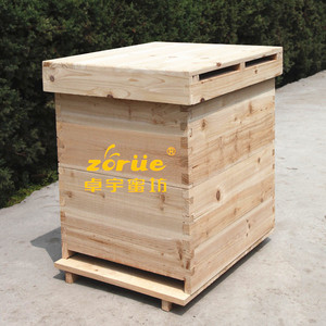 Nouveau kit de ruche Langstroth à 2 niveaux Zorue ZY-BH002, cadres en bois de sapin de Chine de qualité supérieure avec revêtement en <span class=keywords><strong>cire</strong></span>, <span class=keywords><strong>plaque</strong></span> en fer, logo personnalisé, équipement - Product Image 2