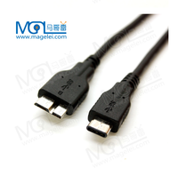Kabel Data Pengisian Cepat 1M USB Type-C ke Micro B, Kabel USB 3.1 Type-C Male ke USB 3.0 Micro B Male untuk Hard Drive