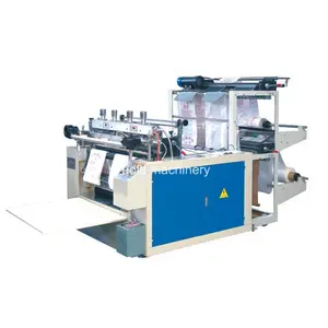 Double Channel Heat Sealing Heat Cutting T-Shirt Plastic Bag Making Machine