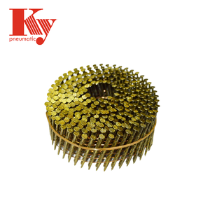 Chiodi per pallet in filo di ferro Q235 da 15 gradi, con rivestimento OEM giallo, argento, verde, a gambo liscio, per legno, 2540 - Product Image 4