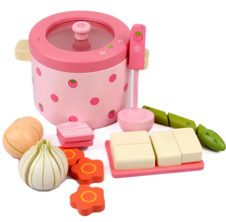 BNT-S8 Mainan Kayu Dapur Mainan Anak-anak Pot Panas Mainan Kayu Taman Ibu