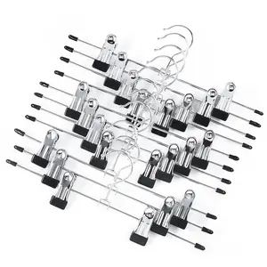 Inspring no slip 바지 클램프 걸이 헤어 익스텐션 행거 금속 바지 스커트 행거 클립