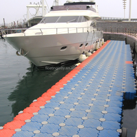 Pontons flottants gonflables durables en HDPE de haute qualité avec charnières 500x500x400mm