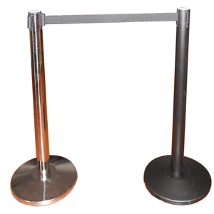 Metallo acciaio banca posta e pannello coda retrattile doppia linea nastro barriera - Product Image 1