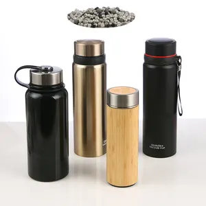 Bán Hot Sản Phẩm Kiềm Thể Thao Thép Không Gỉ Phong Phú Hydrogen Chai Alkaline Chai Nước Chân Không Flask Với Infuse