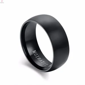 Простые обручальные кольца для мужчин, простые черные титановые кольца