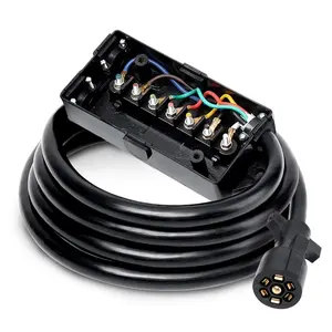 American 7 pin trailer electrical cable with Junction Box