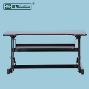 Noir <span class=keywords><strong>En</strong></span> Aluminium Réglable <span class=keywords><strong>en</strong></span> Hauteur de Levage De <span class=keywords><strong>Bureau</strong></span> <span class=keywords><strong>Assis</strong></span> <span class=keywords><strong>Debout</strong></span> Poste De Travail - Product Image 3