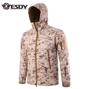 ESDY Tactical Desert Camo Softshell Jacket giacca da uomo impermeabile da caccia invernale