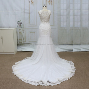 Di stile della sirena con speciale del modello del merletto sexy back vestito <span class=keywords><strong>da</strong></span> cerimonia nuziale della <span class=keywords><strong>sposa</strong></span> - Product Image 3