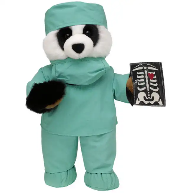 Panda en peluche de qualité supérieure, 30cm, personnalisé, jouet de médecin, en peluche