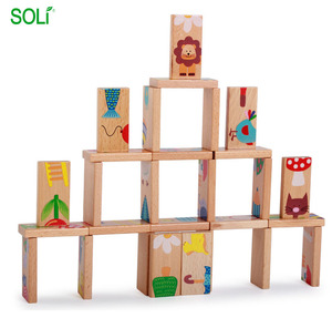 Puzzle en <span class=keywords><strong>bois</strong></span> d'<span class=keywords><strong>animaux</strong></span> de 120 pièces, jouets de dominos pour enfants - Product Image 3