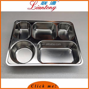 Vente chaude profonde inoxydable 5 compartiment <span class=keywords><strong>plateau</strong></span> en acier, de qualité alimentaire boîte à <span class=keywords><strong>lunch</strong></span> pour les enfants - Product Image 1