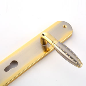 ETALIA品牌门锁铝柄铁板门锁金色大码门把手锁定设置 - Product Image 3