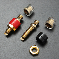 Borne en cuivre pour fiche banane de 4mm, connecteur Jack, amplificateur de câble de haut-parleur