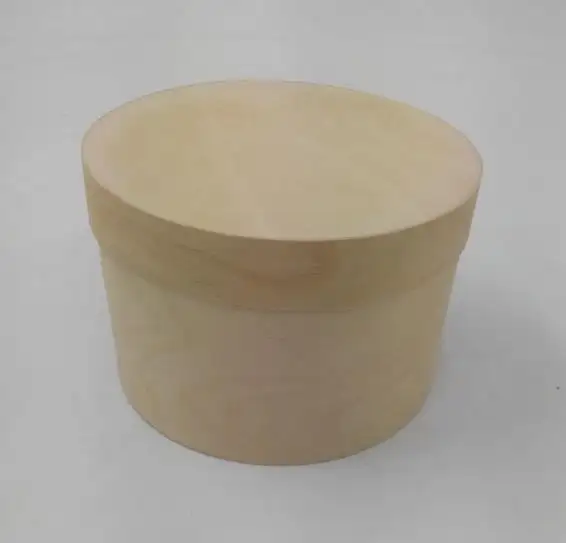 Groothandel goedkope populier hout ronde doos fineer hout kaas cake dozen