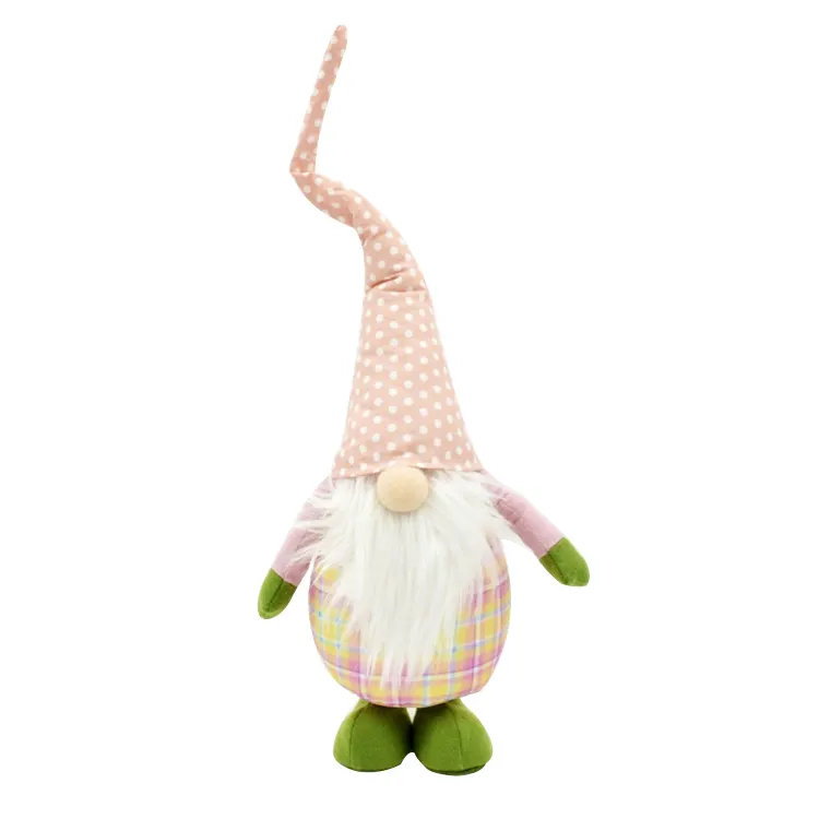 Quà Tặng Trang Trí Lễ Phục Sinh Âu Mỹ 23.6 Inch Đồ Thủ Công Bằng Vải Người Lùn Bắc Âu Lùn Hồng Gnome Để Trang Trí Mùa Xuân