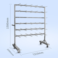 Chariot de rangement à roulettes en acier inoxydable de haute qualité pour bobines SMT ESD