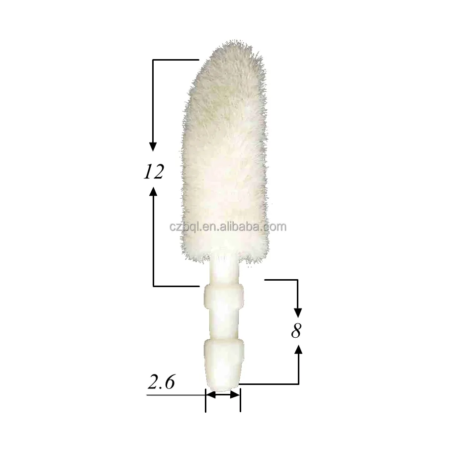 Beiqili – 10,000 pièces/sac 030 # TPEE tête de brosse floquée pour brillant à lèvres, fournisseur de pointes de pinceaux de maquillage, applicateur de brillant à lèvres jetable