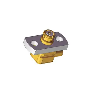 SMP High Frequency Right Angle 2 Holes Flanges Mount Female Miniature RF Coaxial Cable Connector