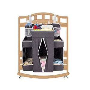 Sac fourre-tout imprimé organisateurs de pépinière empileur de couches pour <span class=keywords><strong>table</strong></span> <span class=keywords><strong>à</strong></span> <span class=keywords><strong>langer</strong></span> et berceau Solution d'organisation élégante pour les soins du nouveau-né - Product Image 3