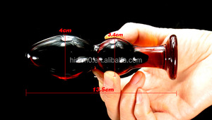 سدادة شرجية زجاجية كبيرة لاسلكية بلون بني شفاف محفزة - Product Image 2