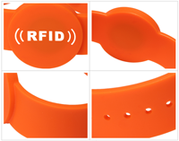 WB1018 Bracelet RFID en silicone UHF étanche à serrure magnétique réglable