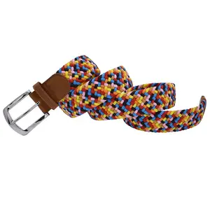 Braided Belts Wholesale Fashion Colorful Customized Women Stretch Elastic Braided Belts