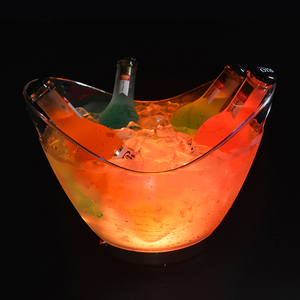 Meilleur Moins Cher <span class=keywords><strong>4L</strong></span> Usine Clair Rechargeable Bar Boissons Boîte Seau À Glace Led Lumineux - Product Image 2