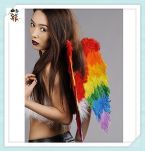 Trang Phục Dự Tiệc Cho Người Lớn HPC-0854 Cánh Thiên Thần Lông Vũ Lớn Màu Cầu Vồng - Product Image 3